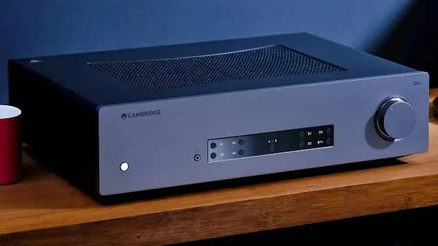 Cambridge Audio CXA81 amplifier side view.