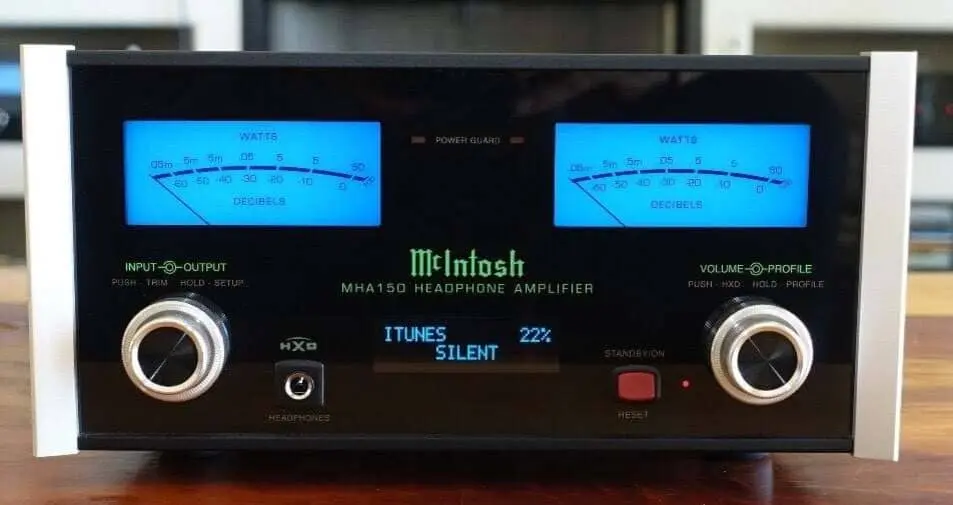 McIntosh MHA150 Amplifier front view.