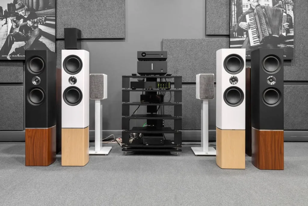 Front view of Tannoy Platinum F6 Floorstanding Speakers